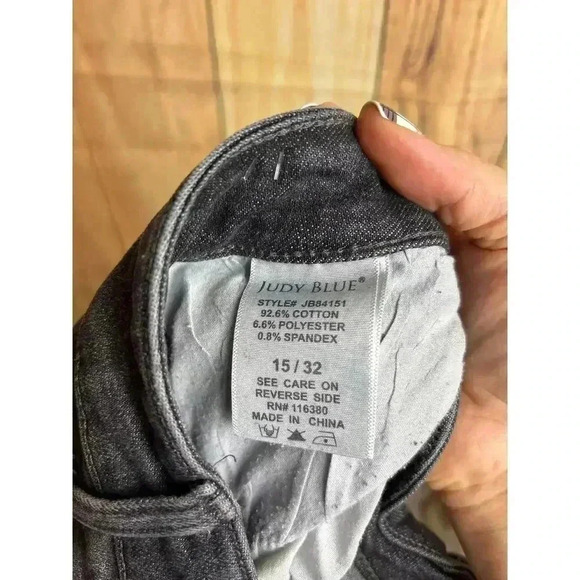 Judy Blue Distressed Washed Out Black Skinny Jeans Women's Size 15/32 NEW - Picture 10 of 12